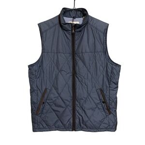 Tommy Bahama Quilted‎ Puffer Vest Men's M Blue Full Zipper Outdoor Camp Beach